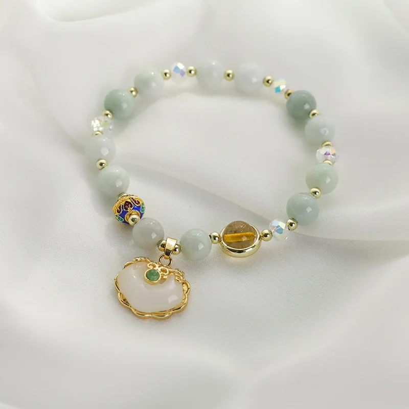 

Браслет из натурального хрустального камня с мраморной ракушкой подвеска на удачу для женщин Модные женские ювелирные браслеты на удачу