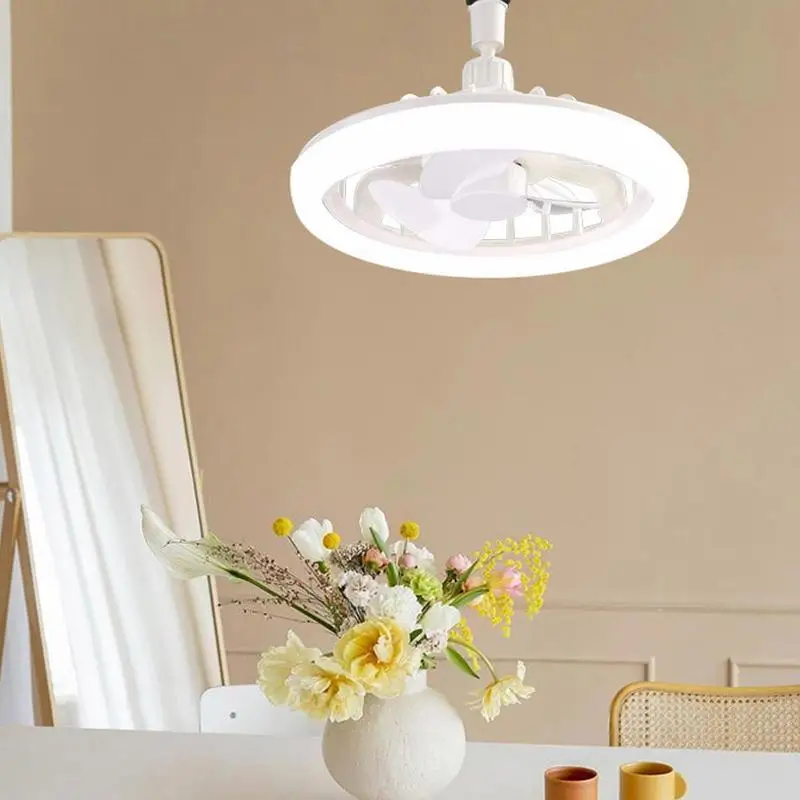 

2 In 1 Ceiling Fans With Lights E27 Ceiling Fan With Lights Remote Control Profile Fan With Fan Easy Installation Lamp Holder