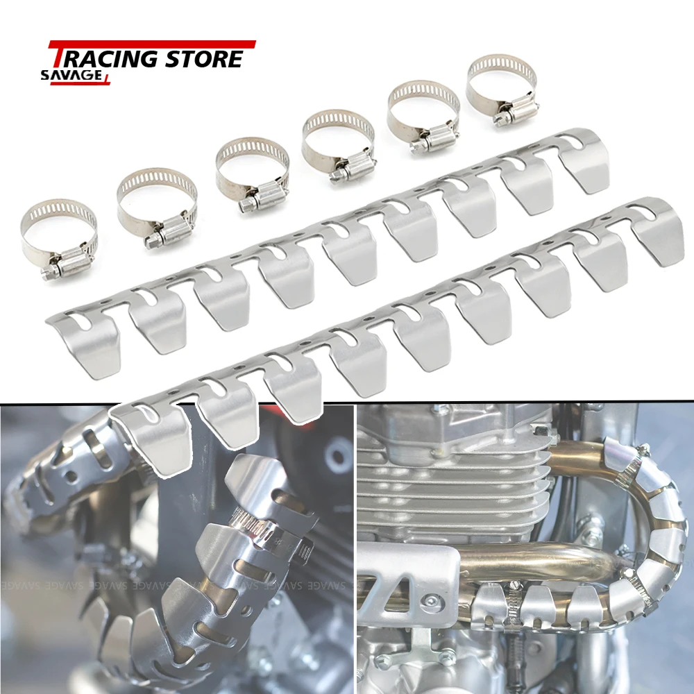 

Motorcycle Front Manifolds Protection Shield For HONDA XR650L XR600R XR400 XR250 R/Motard Heat Exhaust Protector XR 650L 600R