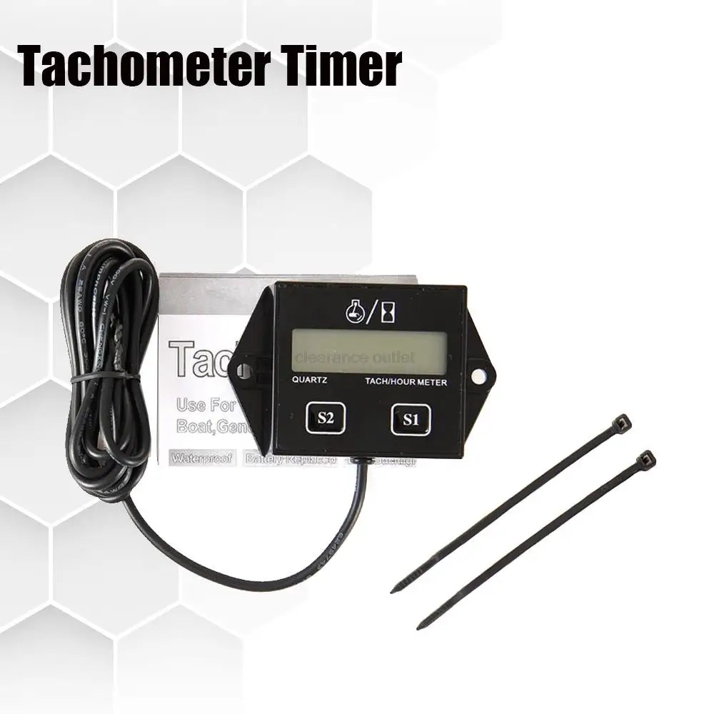

Motorcycle Accessories LCD Industrial Timer Lawn Mower Engine Digital Tachometer Tachometer Smart Display Motorcycle Accessories