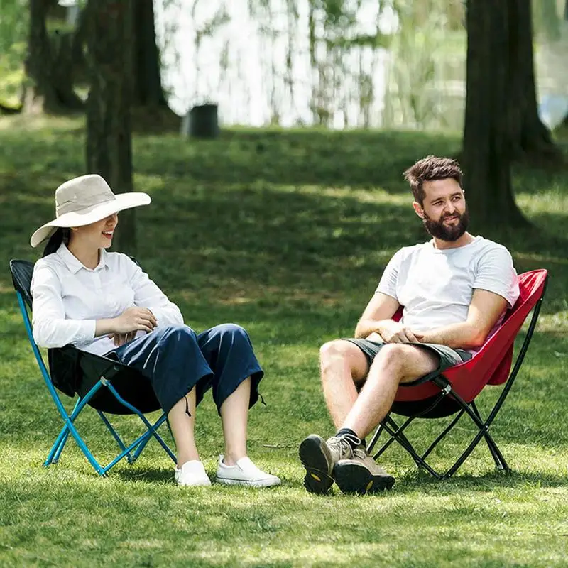 

Outdoor Folding Chairs 600D Oxford Cloth Collapsible Lounge Chair Portable Beach Chairs With Net Bag For Outdoor Backpacking