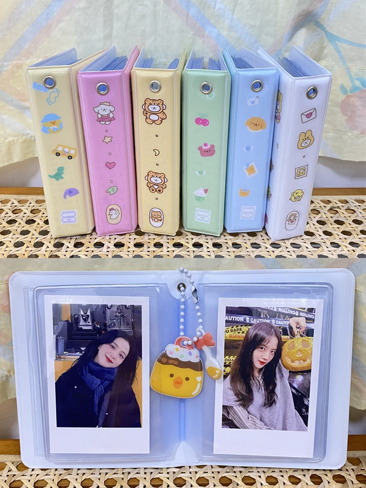 

PVC Photocard Holder Collect Book Cartoon Bear Rabbit Love Heart Hollow Album Sweet DIY Cute 3 Inch 40 Pockets Photo Album
