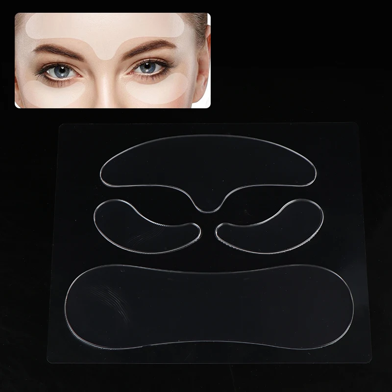 

4Pcs Eye Forehead Anti-aging Face Pad Reusable Wrinkles Patch Clear Silicone Facial Lift Up Mask Stickers Face Slimming Patch