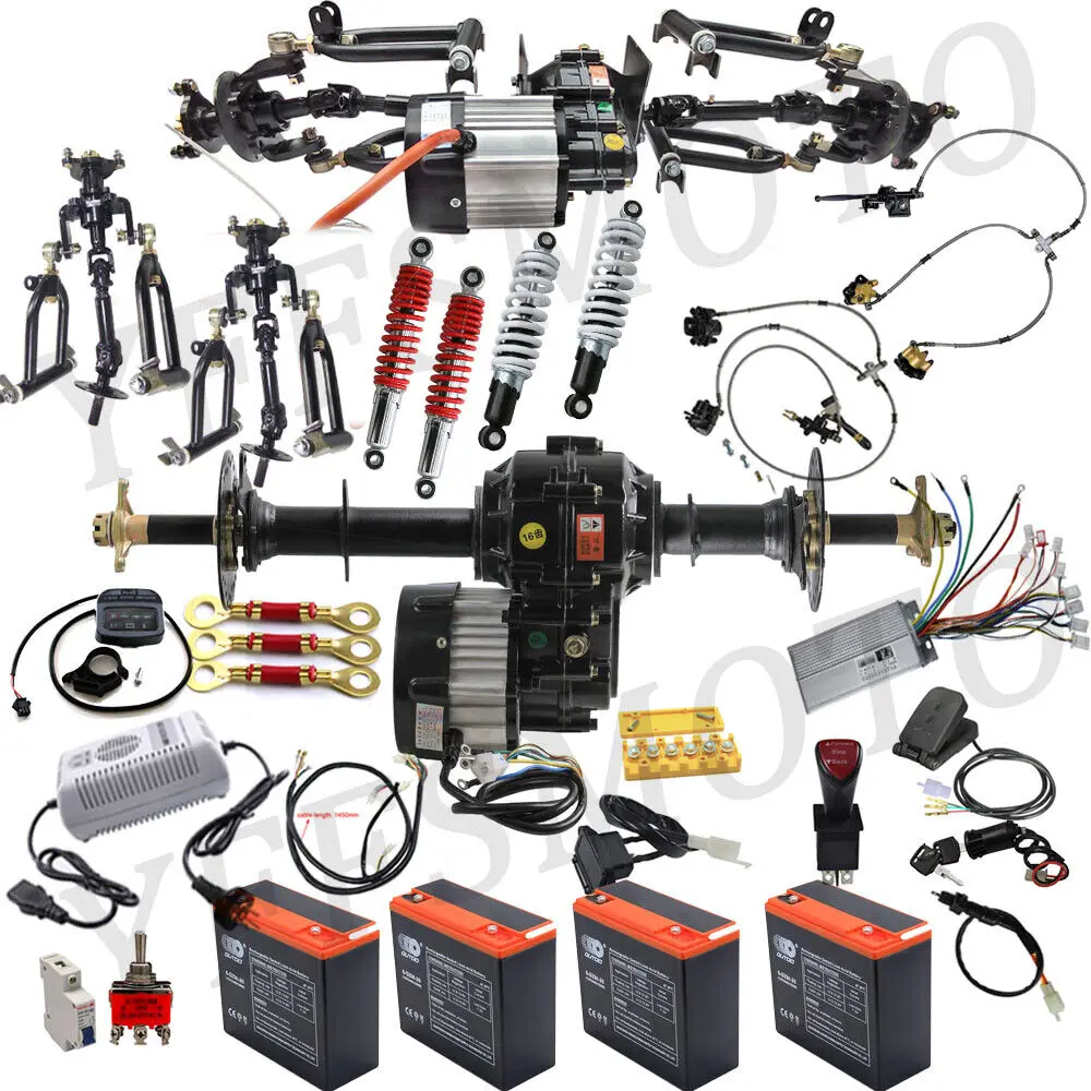 Комплект передней и задней оси привода 48 В 1000 Вт педаль дифференциального