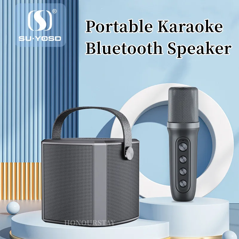 

YS-102 Bluetooth speaker Small family KTV outdoor karaoke microphone Professional children's singing speaker