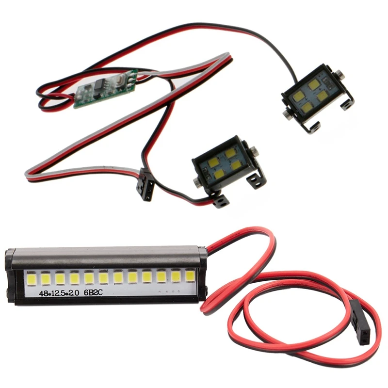 

1 шт. радиоуправляемая 12 светодиодная световая панель металлическая крыша лампа и 1 пара радиоуправляемых моделей светодиодные фары s точеч...