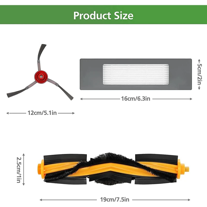 Запасная Роликовая Щетка Для Ecovacs Deebot OZMO 920/950 / T5 T8 /T8 AIVI N7 N8 Pro T9 T9MAX