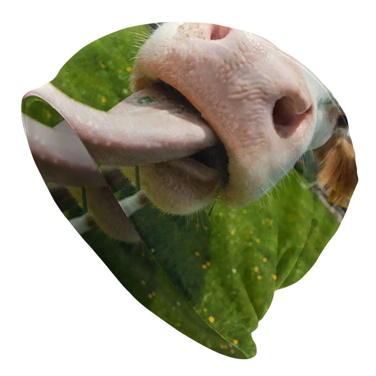 

Шапка-бини в стиле хип-хоп для мужчин и женщин, милые Лыжные шапки молочной коровы, теплая вязаная шапка двойного назначения, на осень/зиму