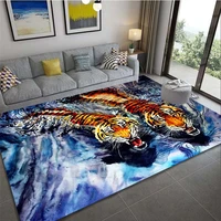 lousidream cartoon tiger carpet living room home decor sofa table rug anti slip chair cushion lounge mat kitchen mat door mat
