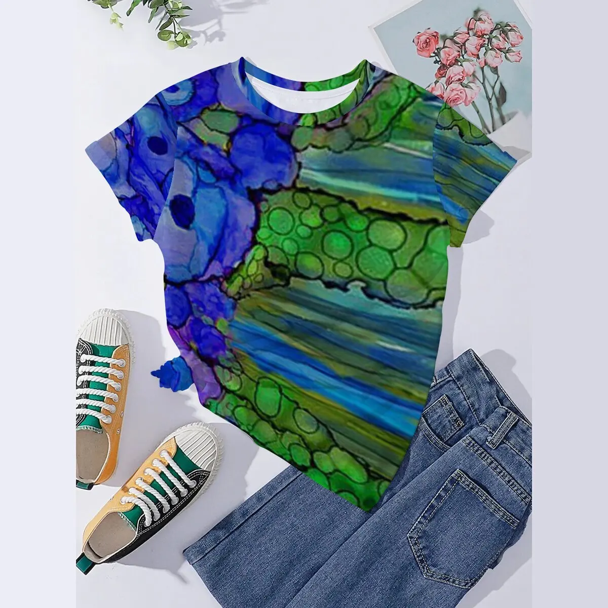 Женская футболка с 3D-принтом Seeyoushy Повседневная коротким рукавом модель Y2K на