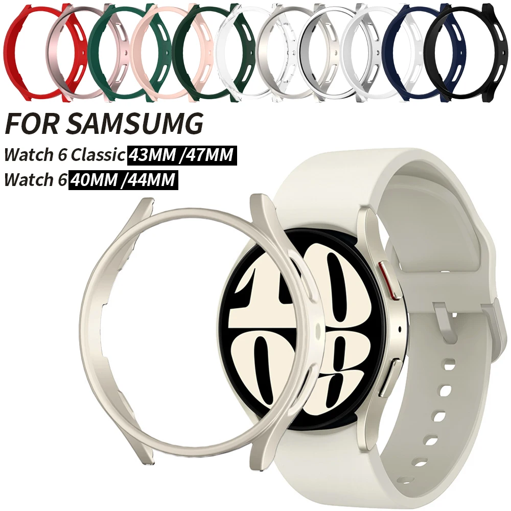 

Case for Samsung Galaxy Watch 6 40mm 44mm PC Hard Hollow Frame Protective Bumper for Watch 6 Classic 43mm 47mm Cover Accessories