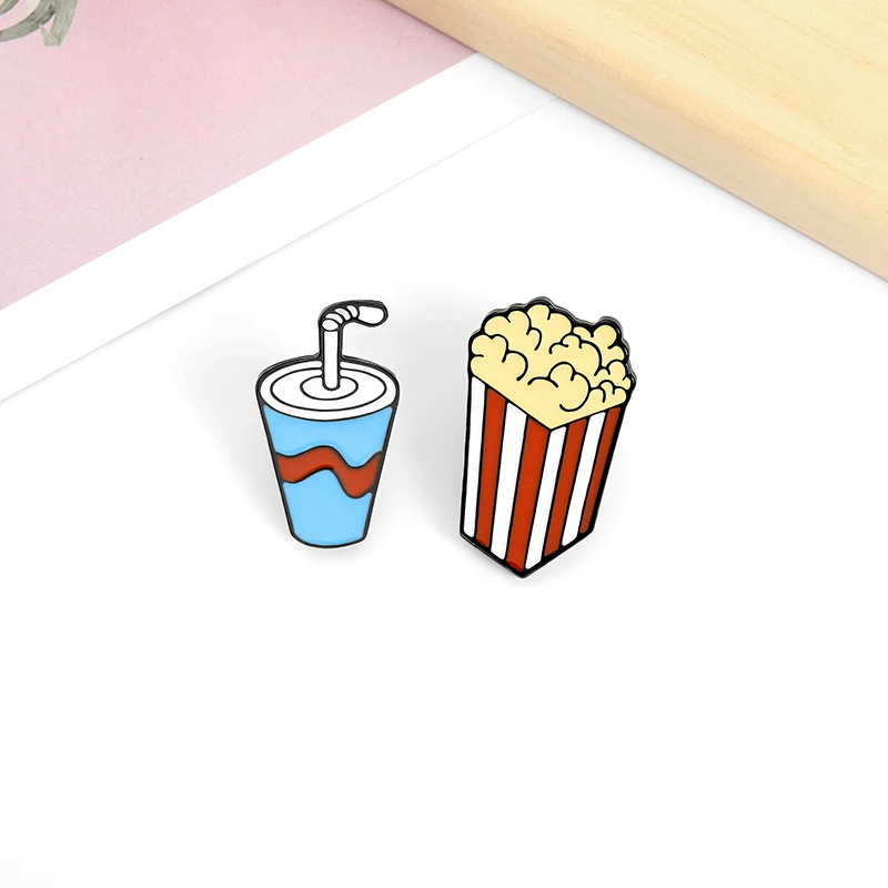 Эмалированные булавки для фаст-фуда милые куриные Nuggets Бисквитное печенье