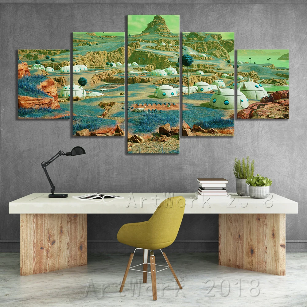 

Dragon Ball Namek World Game Scene Landscape Frameless Painting JUMP FORCE Video Games Art Canvas Paintings Wall Art Home Decor