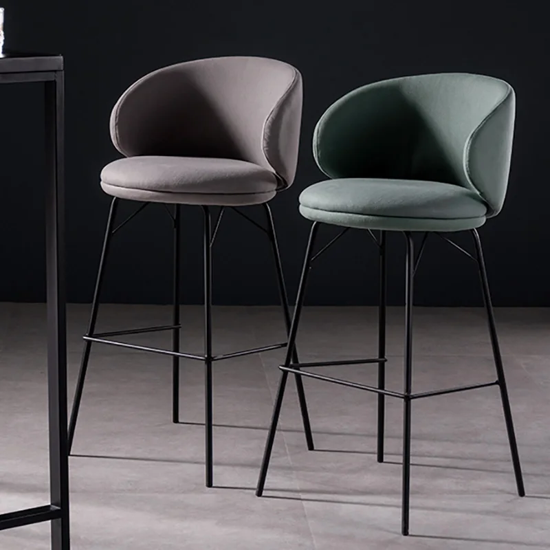 Бархатный роскошный бархатный стул для бара, офисный дизайнерский стул для бара, высокий стул, табурет, альт, мебель для кафе YX50BC