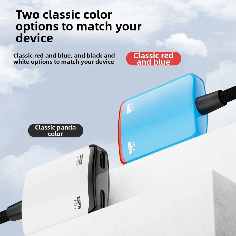 Фото Переходник для AR-очков 2-в-1: USB-C на HDMI, поддержка 8K@60Hz, быстрая зарядка 100 Вт, док-станция-адаптер, аксессуары для AR-очков №1