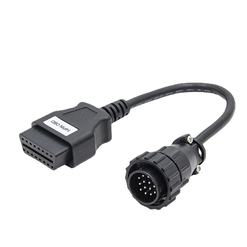 

Новинка 14PIN штекер к OBD2 16PIN гнездо OBD адаптер грузовой кабель для Benz Sprinter автомобильное соединение диагностический кабель инструменты