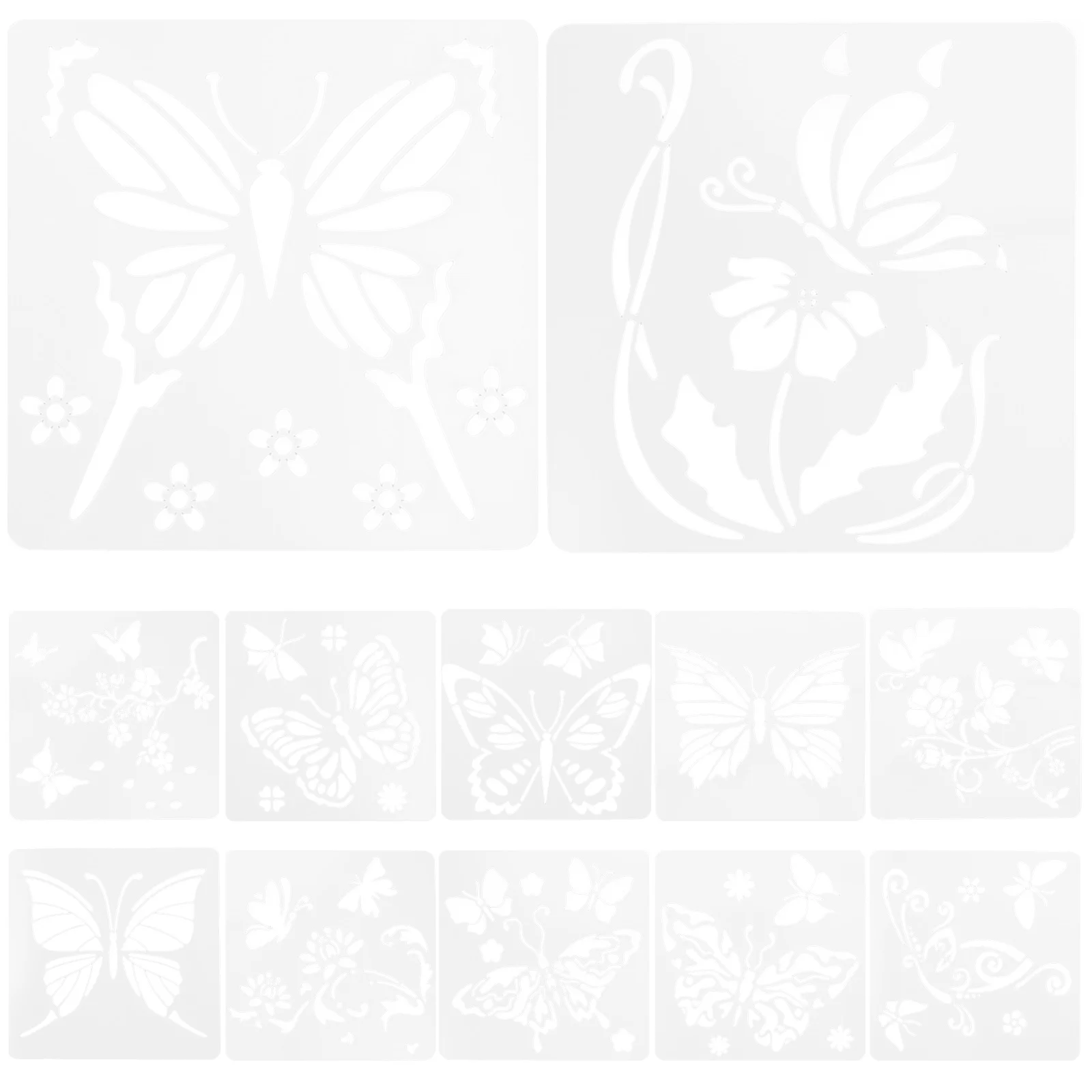 Декоративные настенные трафареты для рисования шаблон бабочки белый домашнее