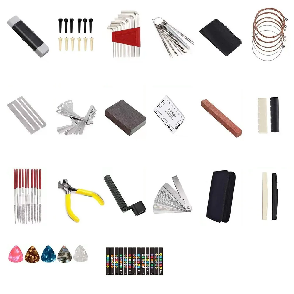 

Guitar Care Parts Guitar Repair Tool 77Pcs Guitar Care Guitar Repairing Maintenance Tool Kit Guitar Cleaning Tool