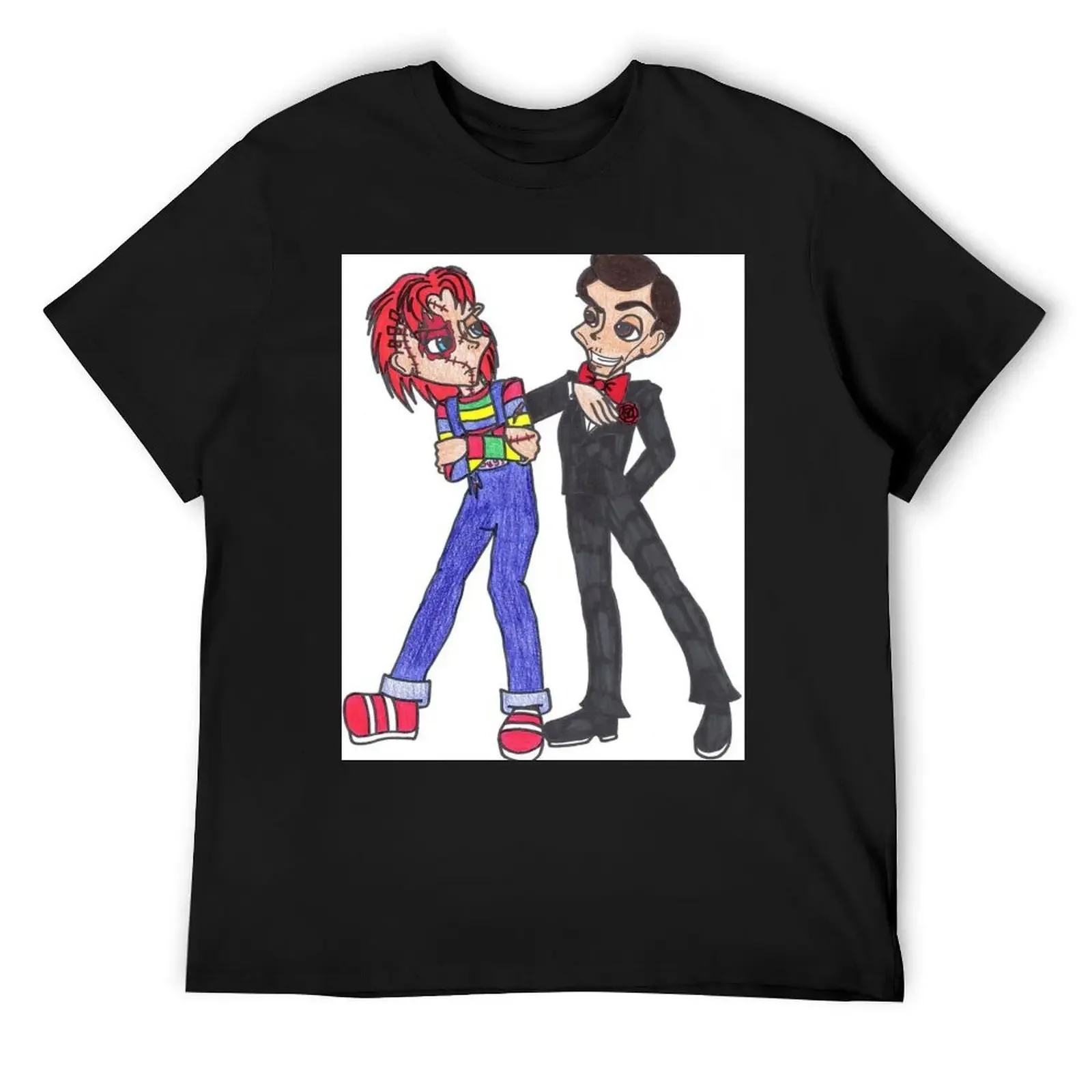 Футболка Chucky and Slappy топы возвышенные рубашки черные футболки с рисунком для
