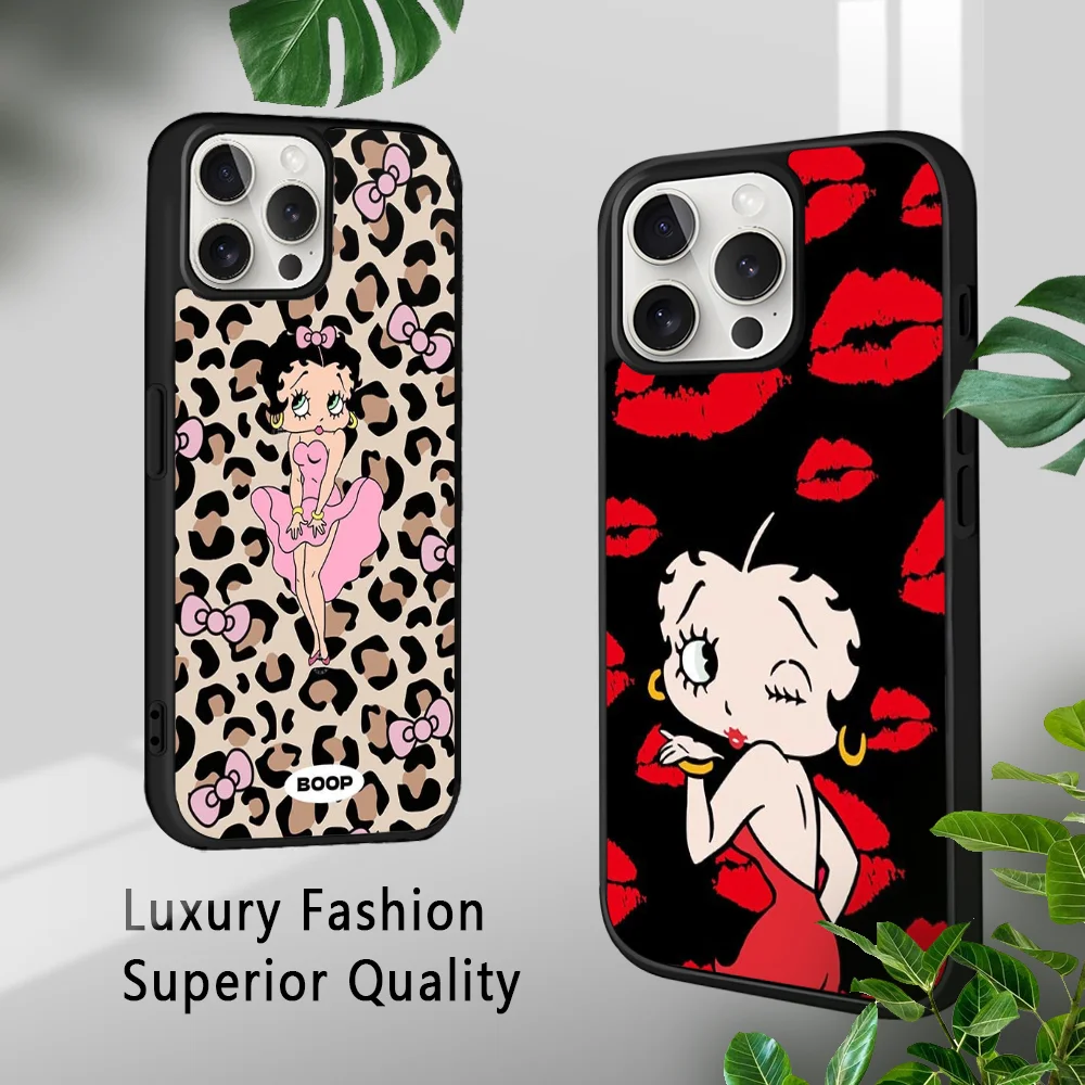 Чехол для телефона B-bet-tY-Cute-BooP iPhone 16 15 14 13 12 11 Pro Xs Max Mini Plus Celulares Hard Funda