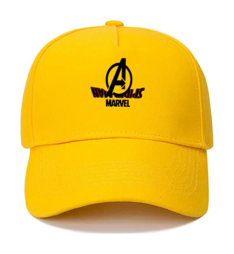 Фото Летняя бейсболка Marvel из чистого хлопка, приятная для кожи, впитывающая пот, дышащая, для защиты от солнца на открытом воздухе. №3