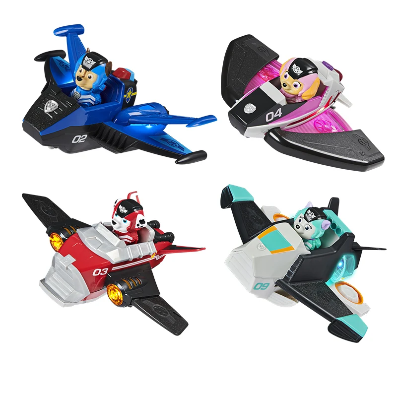 

Paw Patrol Toys New High Altitude Jet Series One Button Transforming Toys Chase Skye Marshall Everest Airplane Racing Kids Gifts