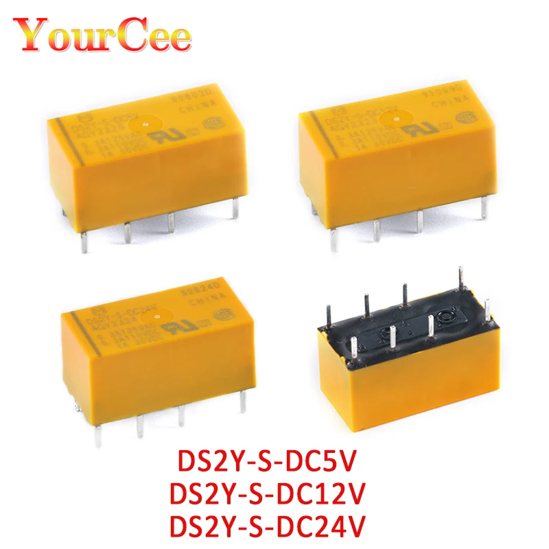 

5Pcs Relay DS2Y-S-DC5V DS2Y-S-DC12V DS2Y-S-DC24V 8PIN DC5V DC12V DC24V ZJ DS2Y-S-5V DS2Y-S-12V DS2Y-S-24V