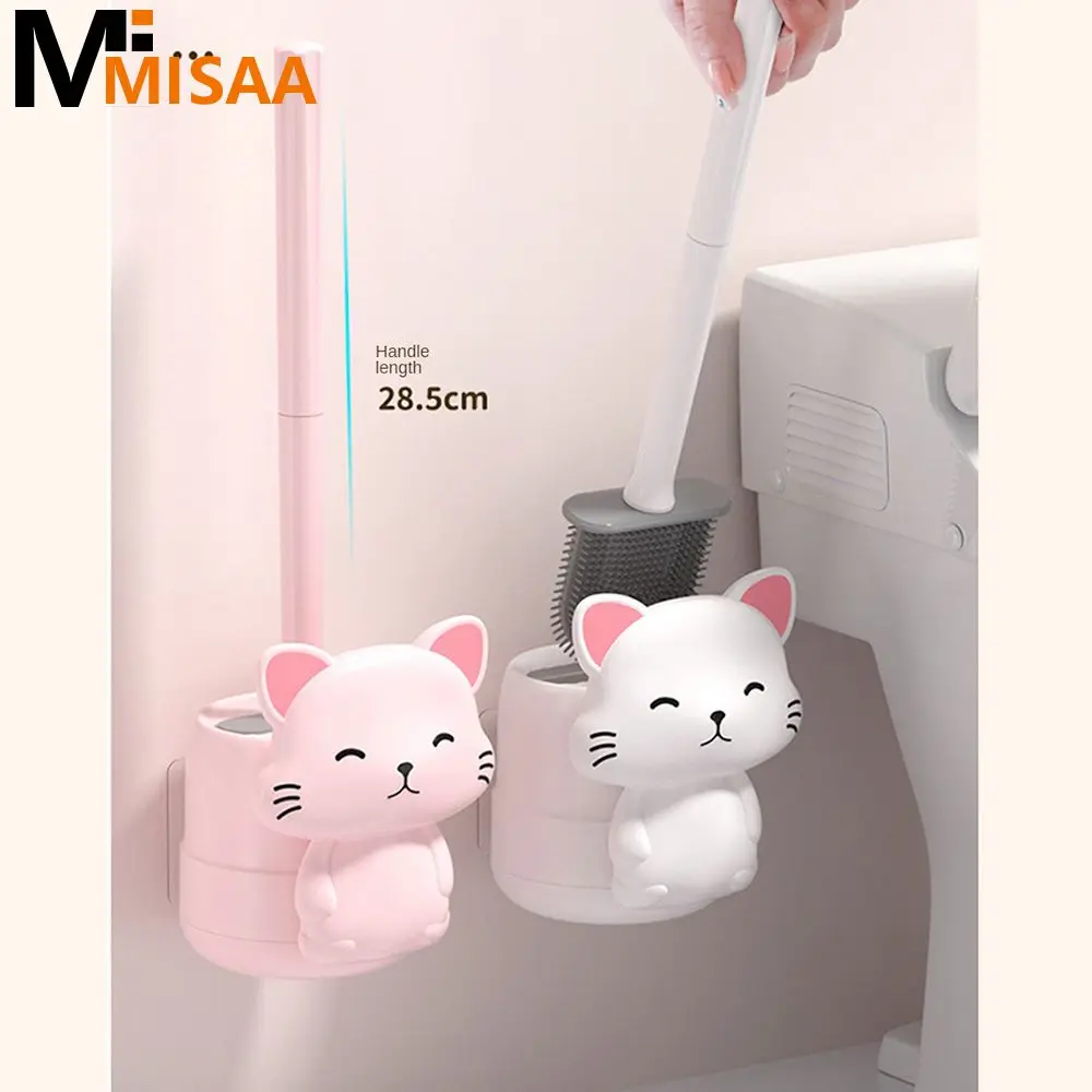 

Туалетная щетка для ванной комнаты, туалетный артефакт с полым основанием, настенное крепление, без мертвых углов, Товары для ванной комнат...