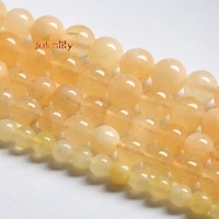 natural yellow citrines beads round loose spacers beads spacer beads for jewellery making diy bracelets 4 6 8 10 12mm 15 strand