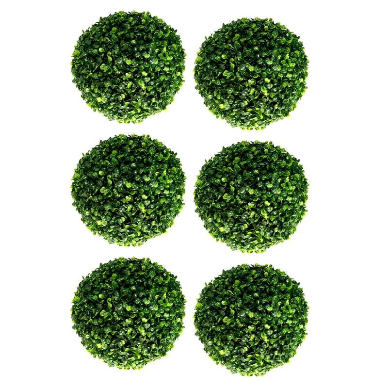 

6Pcs 30Cm Artificial Grass Topiary Balls Out/Indoor Hanging Ball For Wedding Party DIY Hotel Home Yard Garden Decoration