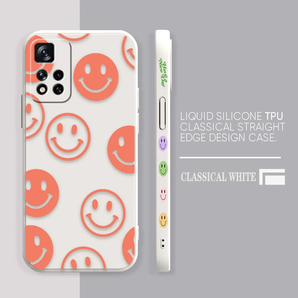 Phone Case For Redmi Note 12 11 11T 11R 11S 10 9T 8 7 7S PRO PLUS 4G 5G Case Cover Fundas Cqoues Shell Capa Funny Smiling Face