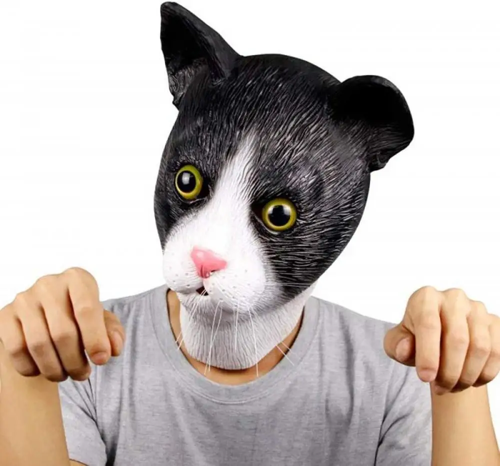 Molezu Хэллоуин новинка Маска Костюм вечерние латексная кошка ужасная маска на