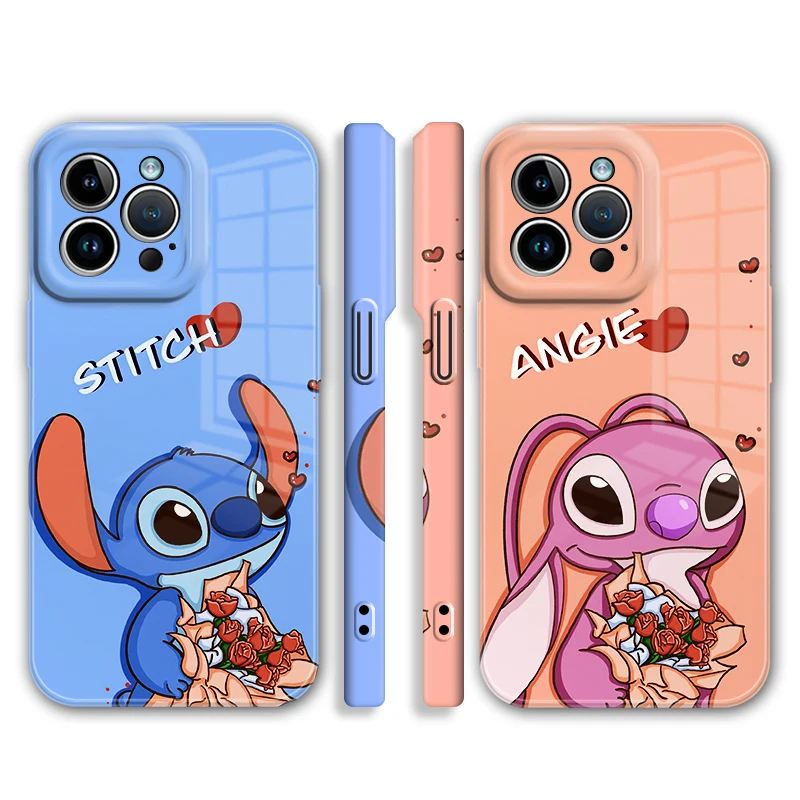 Stitch Lilo Angel Love Feilin Film Hard Cover For Apple iPhone 14 13 12 mini 11 8 7 X XR XS MAX Pro Plus Luxury Phone Case Funda