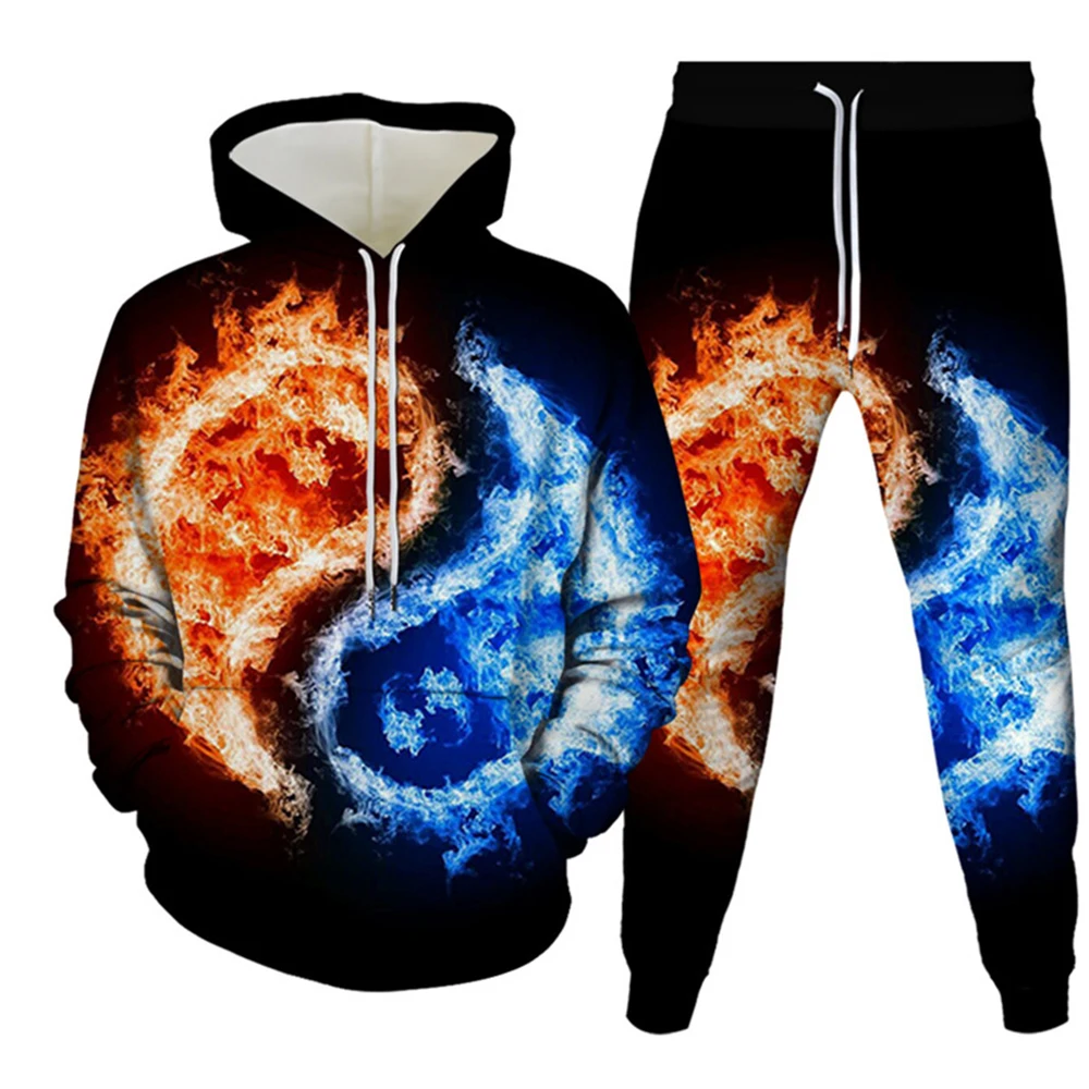 2024 Крутая толстовка с 3D принтом галактики космоса планеты Инь-Янь Мужская