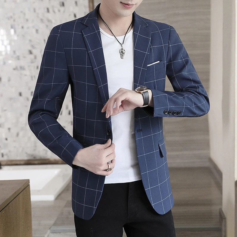 

2023 High-quality new suit Korean version slim fashion trend handsome spring and autumn men's coat casual corduroy jacket