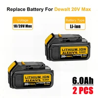 dcb200 20v max xr 6 0ah lithium replacement battery for dewalt 18v dcb184 dcb200 dcb182 dcb180 dcb181 dcb182 dcb201 dcb206 l50