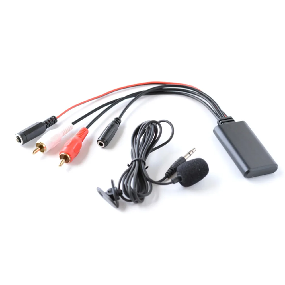 

1pc 12V Car Radio Bluetooth-Compatible Receiver Module AUX Adapter RCA Radio Car Universal Cable Microphone