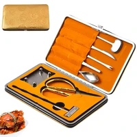 portable stainless steel seafood tools 8 pieces crab claw crab needle kitchen gadgets