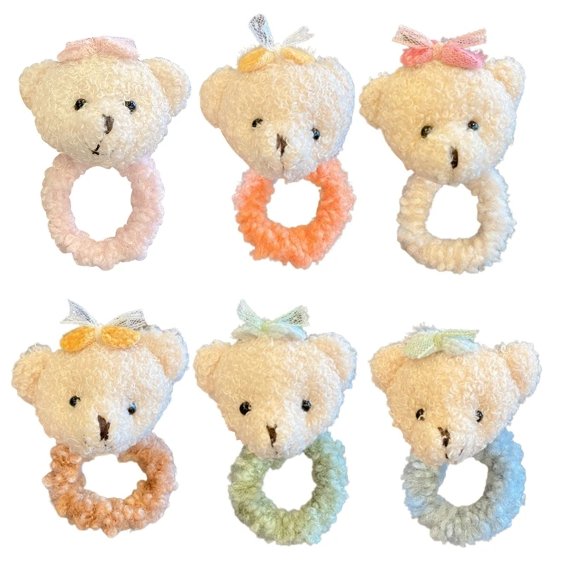 

Girls Cute Cartoon Bear Plush Scrunchie Kid Sweet Hair Decorate Tie Hair Band