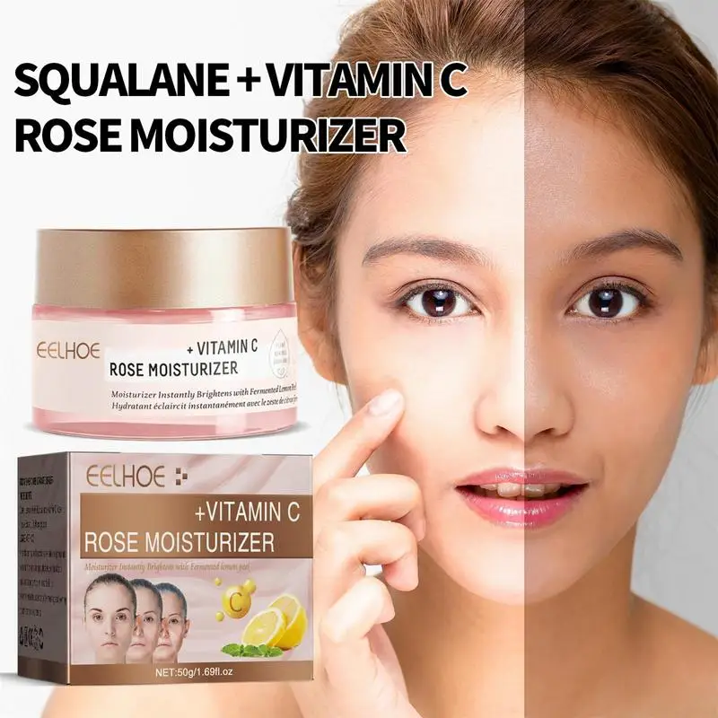 

Vitamin C Rose Cream For Face Moisturizing 50g Anti-wrinkle Moisturizer Lotion Hydrate Whiten Skin Anti-Aging Brighten Essence