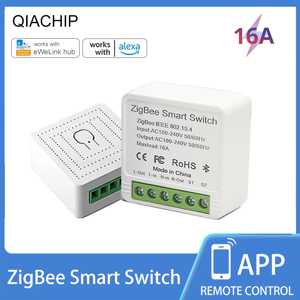 

16A Mini Smart Switch 2 Way Control WiFi DIY Light Switches Wireless Smart Home Automation Relay Voice for Alexa Google Home