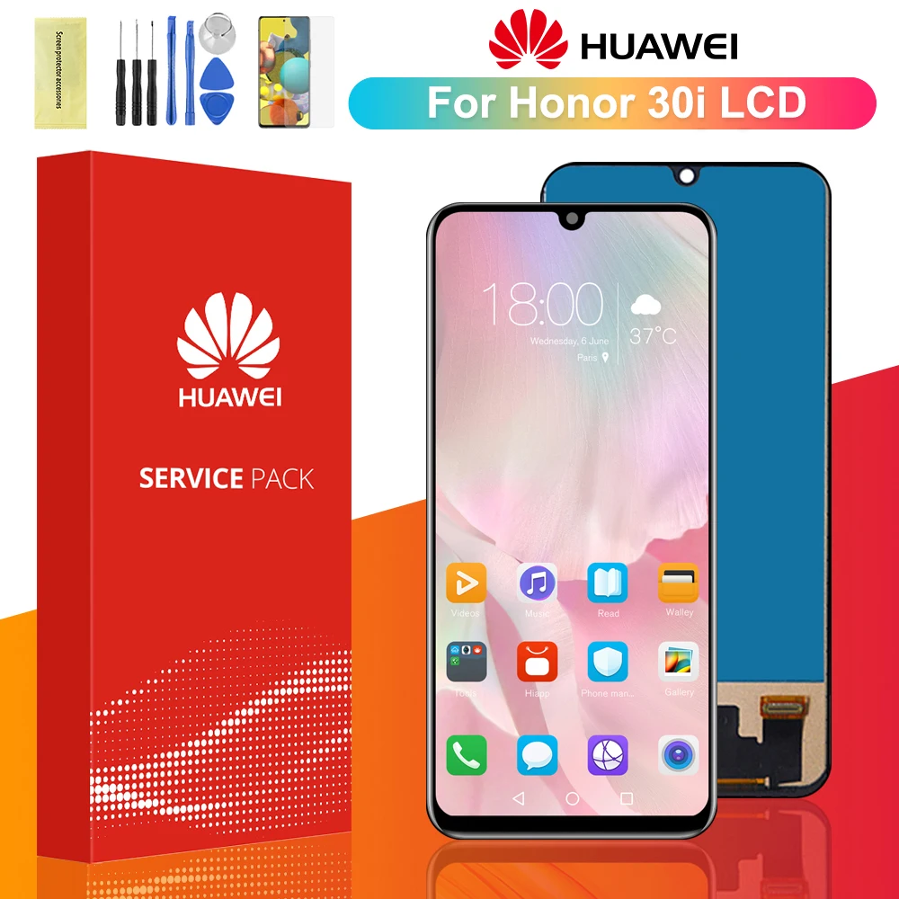 100% протестированный для Huawei Honor 30i LRA-LX1 ЖК-дисплей сенсорный экран дигитайзер в