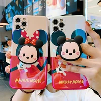 disney mickey minnie mouse holder foldable phone case for iphone 11 12 13 mini pro xs max 8 7 6 6s plus x 5s se 2020 xr case