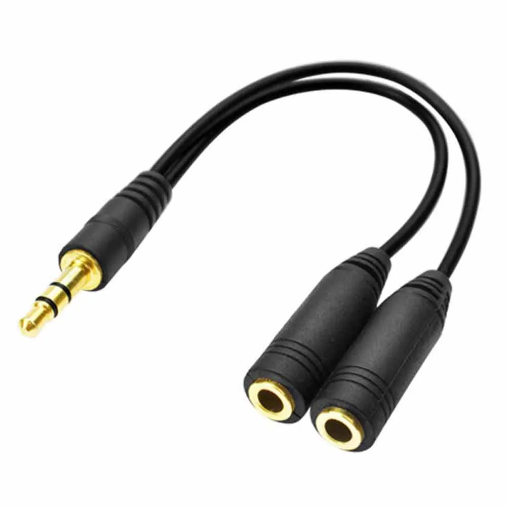 

3.5mm Stereo Audio Male to 2 Female Headset Mic Y Splitter Cable Adapter Gifts Wholesale