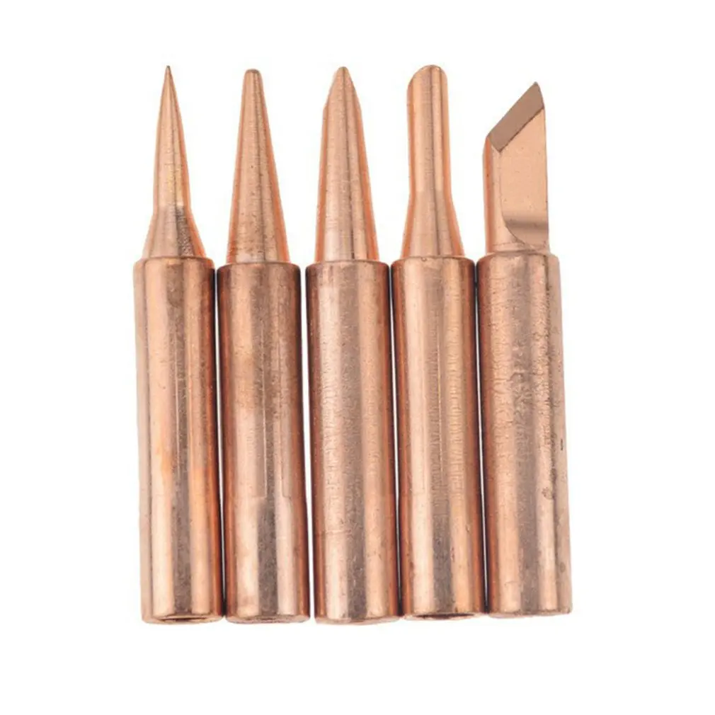 

5pcs Soldering Iron Tips Internal Heated 936 Soldering Head Universal Welding Solder Rework Tools Accessories