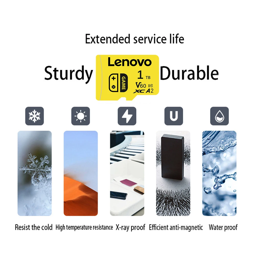 Карта памяти Lenovo Micro TF SD 512 ГБ 256 128 Class10 TF-карта 1 ТБ 2 Mini Flash Pendrive Memorias для коммутатора