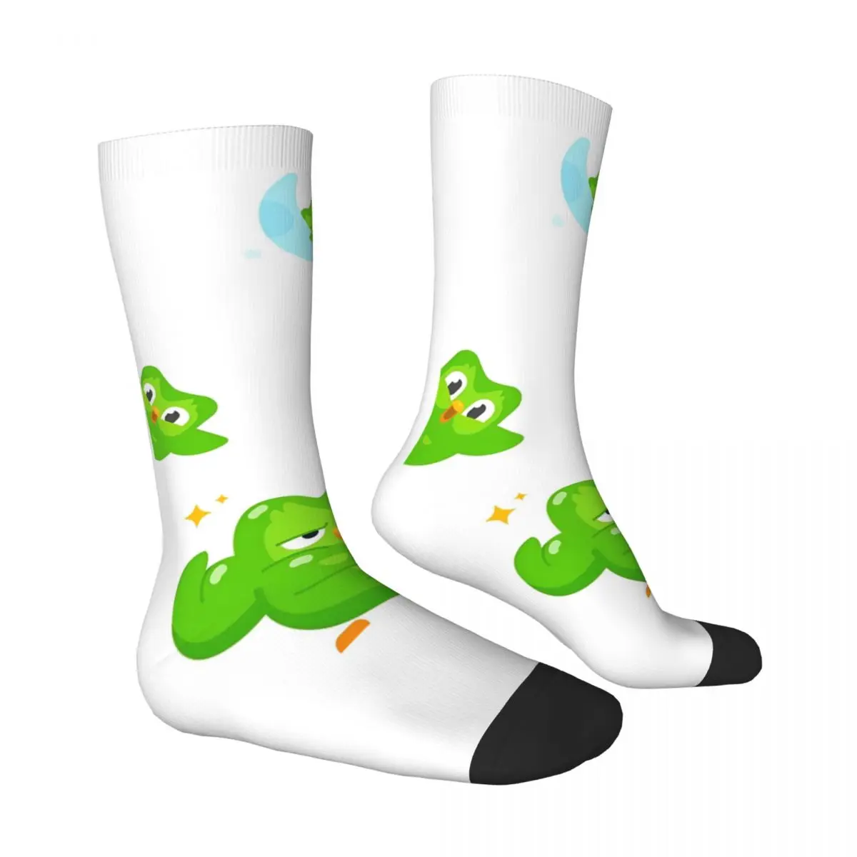 Носки Duolingo Owl Duo весенние чулки в стиле ретро женские и мужские удобные носки с