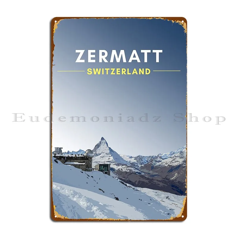 Zermatt Matterhorn Швейцария винтажный туристический постер художественная