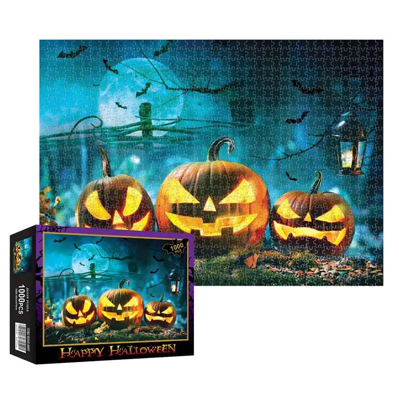 

Halloween Themed Jigsaw Puzzles 1000Pcs Holiday Party Jigsaw Puzzle Challenging And Fun Holiday Jigsaw Puzzles Home Decorations
