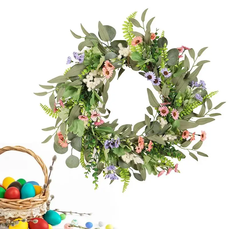 

Spring Wreaths For Front Door Artificial Eucalyptus Wreaths Spring Summer Season Garland For Front Porch Farmhouse Home Decor 20